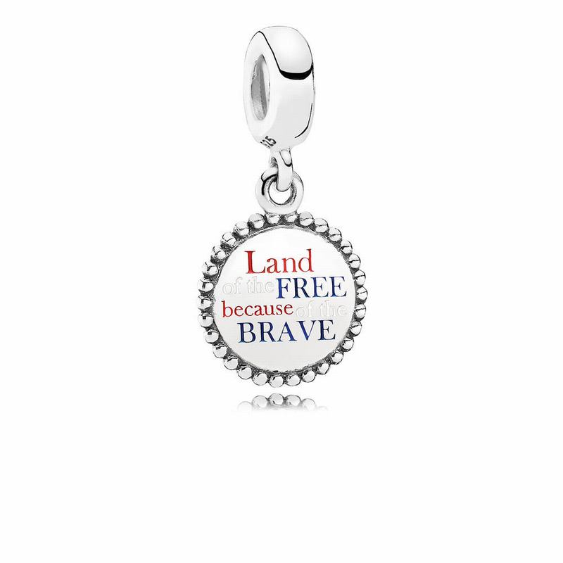 Pandora Australia Land of the Free Because of the Brave Dangle Charm - Sterling Silver | RTYHFU781